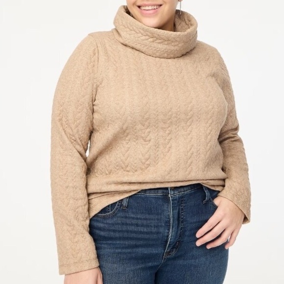 J. Crew Cable-Knit Cowlneck Top Size Small - Picture 1 of 8